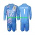 Camiseta de Fútbol Real Madrid Thibaut Courtois 1 Portero Niño Casa 2024-2025 Manga Larga