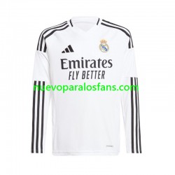 Camiseta de Fútbol Real Madrid Hombre Casa 2024-2025 Manga Larga