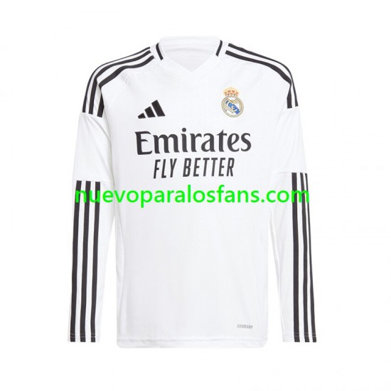Camiseta de Fútbol Real Madrid Hombre Casa 2024-2025 Manga Larga