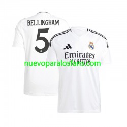 Camiseta de Fútbol Real Madrid Jude Bellingham 5 Hombre Casa 2024-2025 Manga Corta