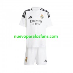 Camiseta de Fútbol Real Madrid Niño Casa 2024-2025 Manga Corta