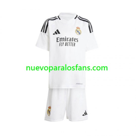 Camiseta de Fútbol Real Madrid Niño Casa 2024-2025 Manga Corta