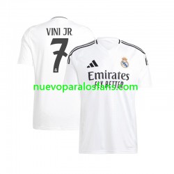 Camiseta de Fútbol Real Madrid Vinicius Junior 7 Hombre Casa 2024-2025 Manga Corta