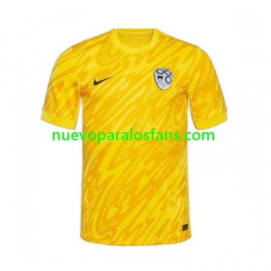 Camiseta de Fútbol Eslovenia Portero Hombre Casa Euro 2024 Manga Corta
