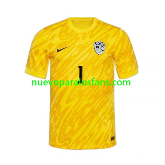 Camiseta de Fútbol Eslovenia Jan Oblak 1 Portero Hombre Casa Euro 2024 Manga Corta