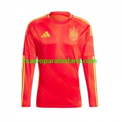 Camiseta de Fútbol España Hombre Casa Euro 2024 Manga Larga