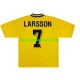 Camiseta de Fútbol Suecia Henrik Larsson 7 Retro Hombre Casa 1994 Manga Corta
