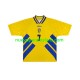 Camiseta de Fútbol Suecia Henrik Larsson 7 Retro Hombre Casa 1994 Manga Corta