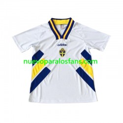 Camiseta de Fútbol Suecia Retro Hombre Exterior 1994 Manga Corta