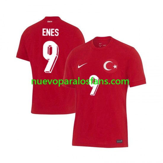 Camiseta de Fútbol Turquía Enes Unal 9 Hombre Exterior Euro 2024 Manga Corta