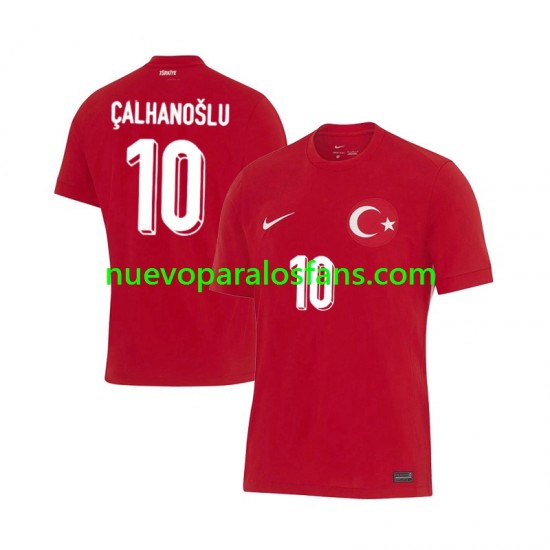 Camiseta de Fútbol Turquía Hakan Calhanoglu 10 Hombre Exterior Euro 2024 Manga Corta