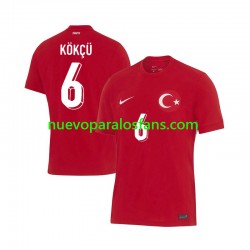 Camiseta de Fútbol Turquía Orkun Kokcu 6 Hombre Exterior Euro 2024 Manga Corta