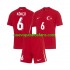Camiseta de Fútbol Turquía Orkun Kokcu 6 Niño Exterior Euro 2024 Manga Corta