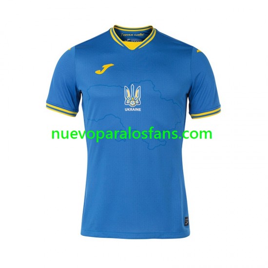 Camiseta de Fútbol Ucrania Hombre Exterior Euro 2024 Manga Corta