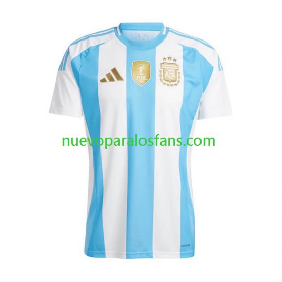 Camiseta de Fútbol Argentina Copa America Hombre Casa 2024 Manga Corta