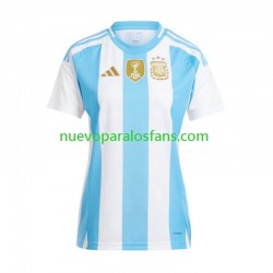 Camiseta de Fútbol Argentina Copa America Mujer Casa 2024 Manga Corta