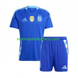 Camiseta de Fútbol Argentina Copa America Niño Exterior 2024 Manga Corta