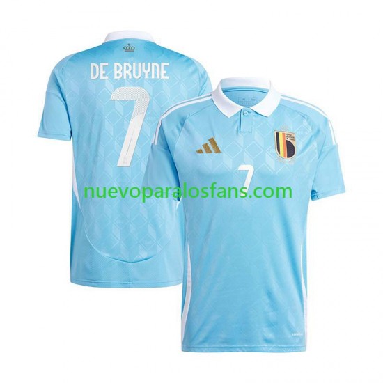 Camiseta de Fútbol Bélgica De Bruyne 7 Hombre Exterior Euro 2024 Manga Corta
