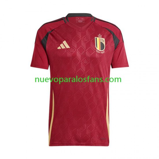 Camiseta de Fútbol Bélgica Hombre Casa Euro 2024 Manga Corta
