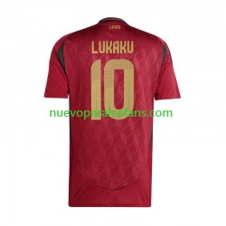 Camiseta de Fútbol Bélgica Romelu Lukaku 10 Hombre Casa Euro 2024 Manga Corta