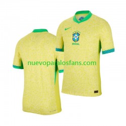Camiseta de Fútbol Brasil Copa America Hombre Casa 2024 Manga Corta