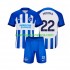 Camiseta de Fútbol Brighton & Hove Albion Mitoma 22 Niño Casa 2023-2024 Manga Corta