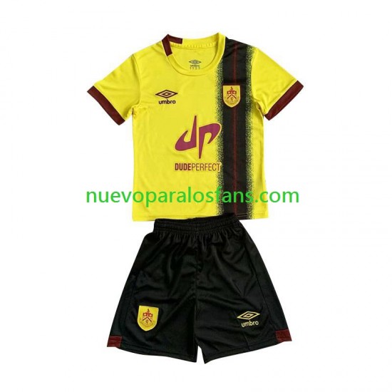 Camiseta de Fútbol Burnley Niño Exterior 2023-2024 Manga Corta