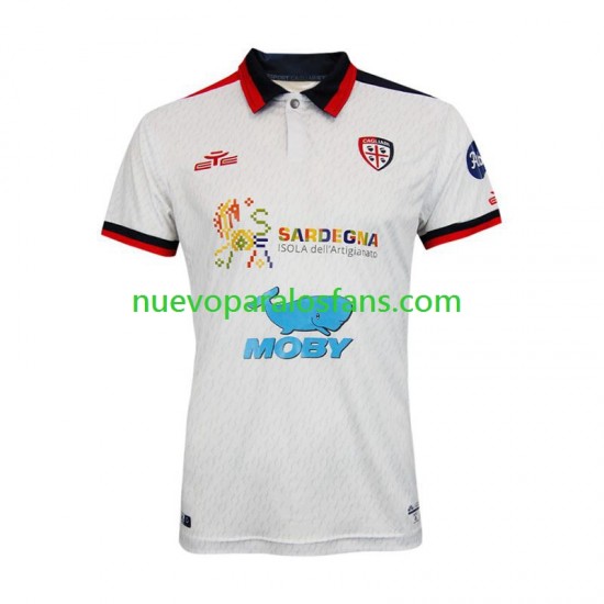 Camiseta de Fútbol Cagliari Hombre Exterior 2023-2024 Manga Corta
