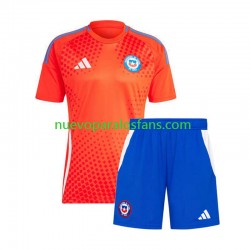 Camiseta de Fútbol Chile Copa America Niño Exterior 2024 Manga Corta