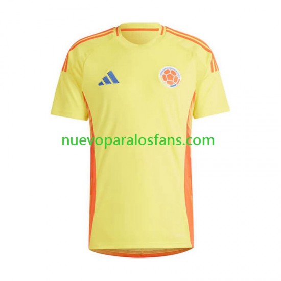 Camiseta de Fútbol Colombia Copa America Hombre Casa 2024 Manga Corta