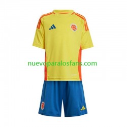 Camiseta de Fútbol Colombia Copa America Niño Casa 2024 Manga Corta