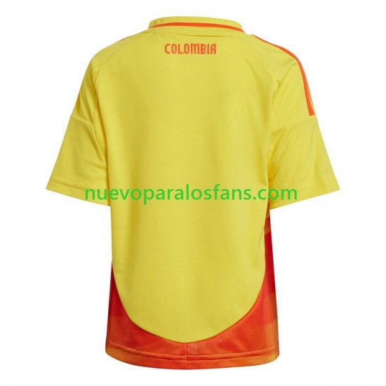 Camiseta de Fútbol Colombia Copa America Niño Casa 2024 Manga Corta