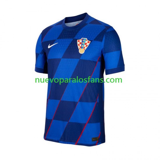 Camiseta de Fútbol Croacia Hombre Exterior Euro 2024 Manga Corta
