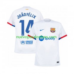 Camiseta de Fútbol FC Barcelona Joao Felix 14 Hombre Exterior 2023-2024 Manga Corta