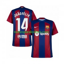 Camiseta de Fútbol FC Barcelona Joao Felix 14 Hombre Casa 2023-2024 Manga Corta