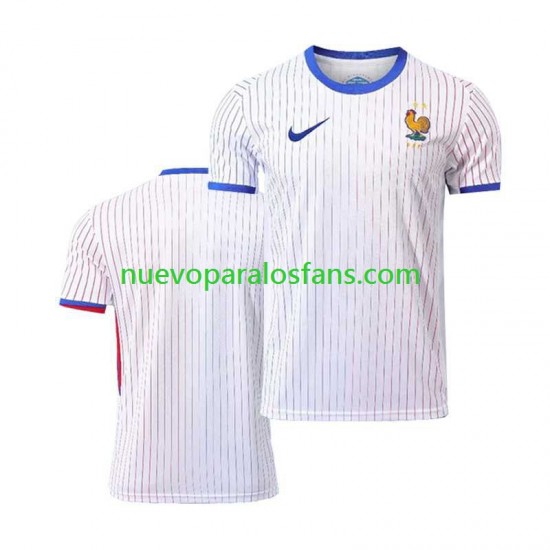 Camiseta de Fútbol Francia Hombre Exterior Euro 2024 Manga Corta