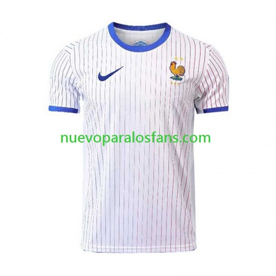 Camiseta de Fútbol Francia Hombre Exterior Euro 2024 Manga Corta