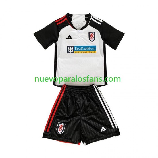 Camiseta de Fútbol Fulham Niño Casa 2023-2024 Manga Corta