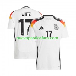 Camiseta de Fútbol Alemania Florian Wirtz 17 Hombre Casa Euro 2024 Manga Corta
