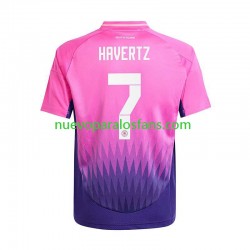Camiseta de Fútbol Alemania Havertz 7 Hombre Exterior Euro 2024 Manga Corta