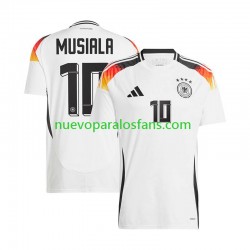 Camiseta de Fútbol Alemania Jamal Musiala 10 Hombre Casa Euro 2024 Manga Corta