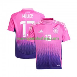 Camiseta de Fútbol Alemania Thomas Muller 13 Hombre Exterior Euro 2024 Manga Corta