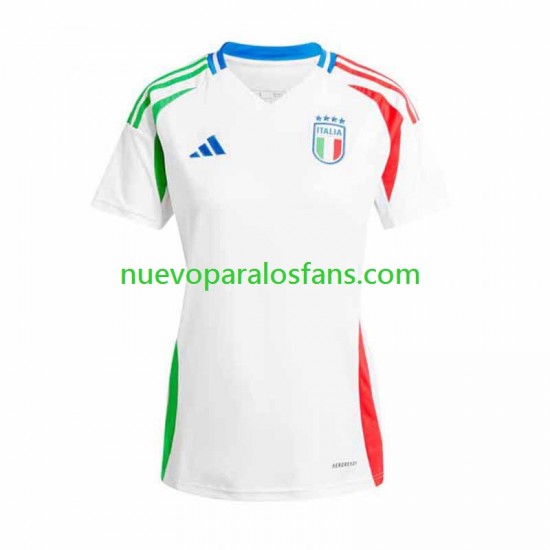 Camiseta de Fútbol Italia Mujer Exterior Euro 2024 Manga Corta