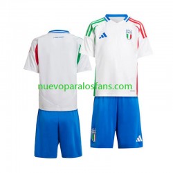 Camiseta de Fútbol Italia Niño Exterior Euro 2024 Manga Corta