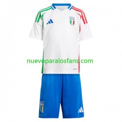 Camiseta de Fútbol Italia Niño Exterior Euro 2024 Manga Corta
