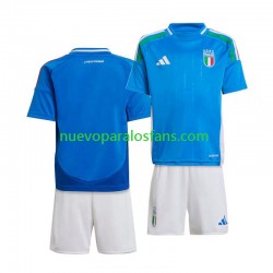 Camiseta de Fútbol Italia Niño Casa Euro 2024 Manga Corta