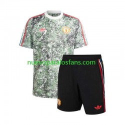 Camiseta de Fútbol Manchester United Stone Roses Niño Casa 2023-2024 Manga Corta