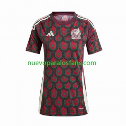 Camiseta de Fútbol México Copa America Mujer Casa 2024 Manga Corta