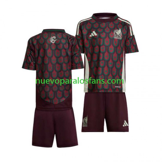 Camiseta de Fútbol México Copa America Niño Casa 2024 Manga Corta
