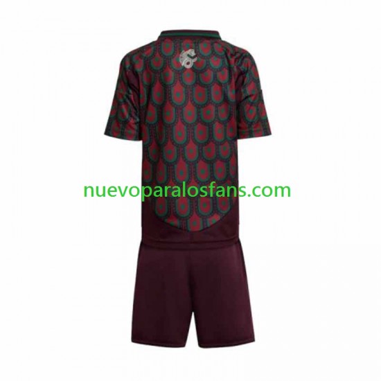 Camiseta de Fútbol México Copa America Niño Casa 2024 Manga Corta